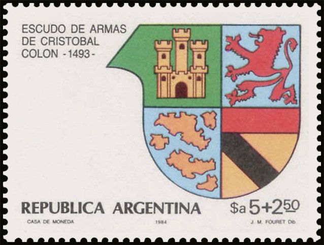 Spain 84 & Argentina 85 - Coat of arms of Colon