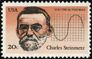 Stamp, Charles Steinmetz and Curve on Graph, United States of America,  