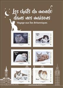 Booklet Pane, Cat Breeds of The British Isles, France,  , Animals (Fauna), Cats, Mammals