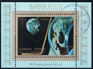 Souvenir Sheet, Docking, Ajman,  , Space Traveling