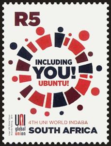 Stamp, 4th Congress of UNI (Global Union Post & Logistics), South Africa,  , Conferences, Postal Unions, Seals (Emblems)