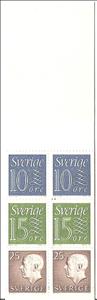 Booklet, King Gustaf VI Adolf and New Numeral Type, Sweden,  , Famous People, Heads of State, Kings, Men, Numbers, Royalty
