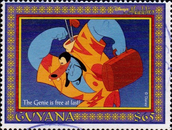 The Genie with suitcase and golf clubs