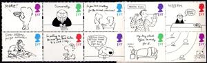 Booklet Pane, Cartoons, United Kingdom of Great Britain & Northern Ireland,  , Cartoons, Comics, Drawings