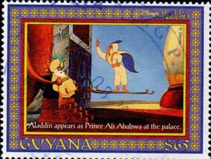 Stamp, Aladdin in disguise at the Palace, Guyana,  , Disney