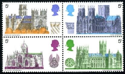 Se-tenant, Cathedrals, United Kingdom of Great Britain & Northern Ireland,  , Churches - Cathedrals - Basilicas - Chapels