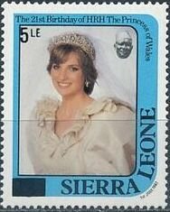 Stamp, Surcharged, Sierra Leone,  , Castles, Royalty