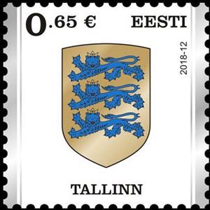 Stamp, Arms of Tallinn, Estonia,  , Coats of Arms