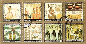 Mini Sheet, Paintings from the Tombs of Thebes, Cinderellas,  , Paintings