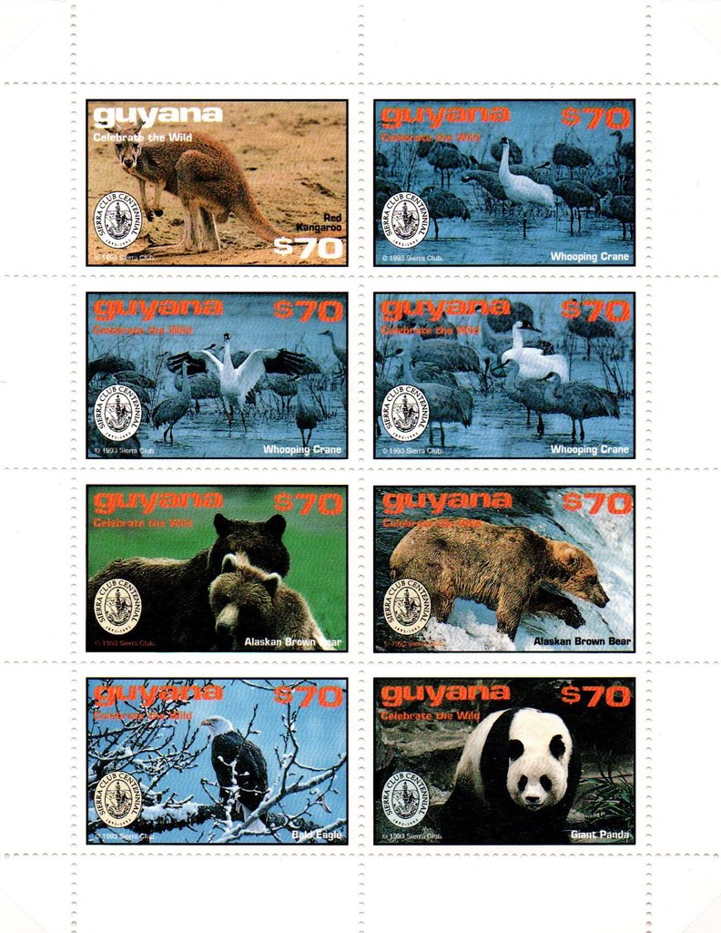 Kangaroo, Whooping Crane, etc.