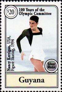 Stamp, Nancy Kerrigan, 1994, Guyana,  