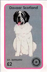 Stamp, St. Bernard, Rotary International, Cinderellas,  , Animals (Fauna), Dogs, Mammals, Rotary