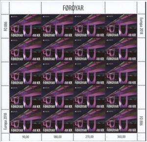Mini Sheet, The Bridge over Sandá, Faroe Islands,  , Architecture, Bridges, C.E.P.T. / Europe