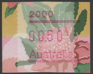 Stamp, ATM Stamp - Native Flora & Fauna (Waratah), Australia,  , Flowers