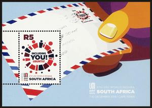 Souvenir Sheet, 4th Congress of UNI (Global Union Post & Logistics), South Africa,  , Conferences, Postal Unions, Seals (Emblems)