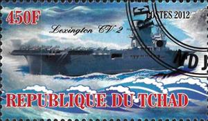 Stamp, Lexington CV-2, Cinderellas,  , Ships