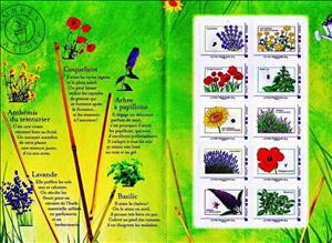 Souvenir Sheet, Stamps to sow, France,  , Flowers, Herbs and Spices, Plants (Flora)