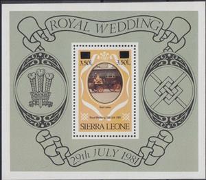 Souvenir Sheet, Surcharged, Sierra Leone,  , Royalty