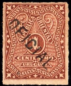 Stamp, Numeral overprinted, Uruguay,  , Numbers