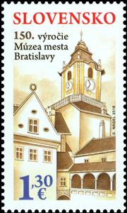 Stamp, 150th Anniversary of the Bratislava City Museum, Slovakia,  , Museums