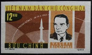 Stamp, V. Bykovsky, Vietnam,  , Space Traveling