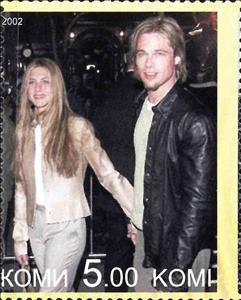 Stamp, Brat Pitt and Jennifer Aniston, Cinderellas,  , Actors, Famous People