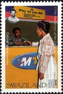 Stamp, Cellular phone service, Swaziland,  , U.P.U.