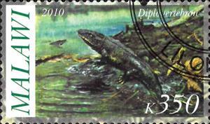 Stamp, Diplovertebron, Cinderellas,  , Dinosaurs, Prehistorical Animals