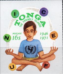 Stamp, Unicef, Tonga,  
