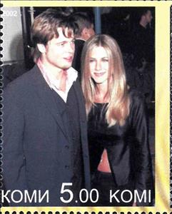Stamp, Brat Pitt and Jennifer Aniston, Cinderellas,  , Actors, Famous People