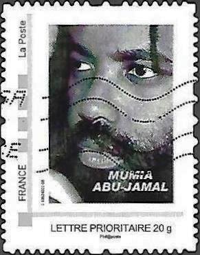 Stamp, Mumia Abu-Jamal, France,  , Antiracism