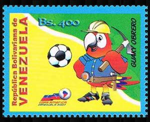 Stamp, Mascot: Guaky as a worker, Venezuela,  