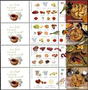 Se-tenant, Argentine Food, Argentina,  , Food