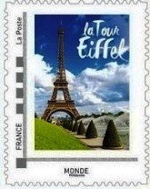 Stamp, The Eiffel Tower, France,  