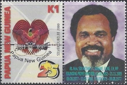 Red bird of Paradise with label