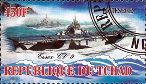 Stamp, Essex CV-9, Cinderellas,  , Ships