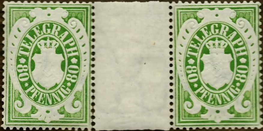 Coat of arms in oval, value in Mark currency