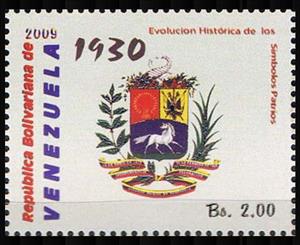 Stamp, Coat of Arms from 1930, Venezuela,  , Coats of Arms