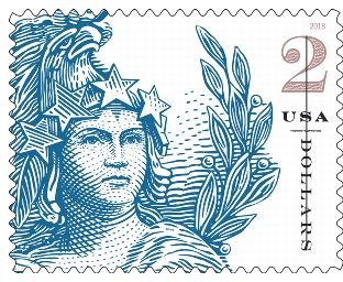 Stamp, Detail of "Freedom" from the US Capitol, United States of America,  , Statues