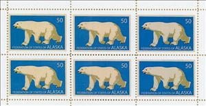 Mini Sheet, Polar Bear, Cinderellas,  , Polar Bears