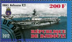 Stamp, HMAS Melbourne R21, Cinderellas,  , Ships