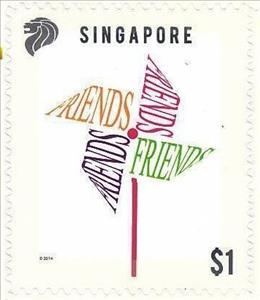 Stamp, Pinwheel Self Adhesive, Singapore,  , Greetings