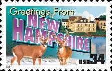 Stamp, Greetings from New Hampshire, United States of America,  