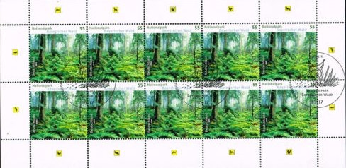 Mini Sheet, Bavarian Forest national park, Germany, Federal Republic,  , Forests, National Parks, Trees