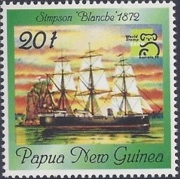 Stamp, H.M.S. Blanche (SImpson), Papua New Guinea,  , Ships