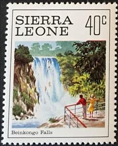 Stamp, Beindomgo Falls, Sierra Leone,  , Landscapes, Tourism, Waterfalls