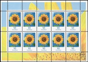 Mini Sheet, HarpaliumCass. - Sunflower, Germany, Federal Republic,  , Flowers, Plants (Flora), Sunflowers