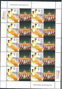 Mini Sheet, German Turnfest, Germany, Federal Republic,  , Buildings, Gates, Gymnastics, Horses, Sports