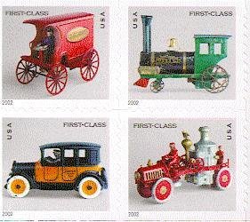Se-tenant, Toy Vehicles, United States of America,  , Railways