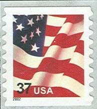 Stamp, Flag (Dated 2002), United States of America,  